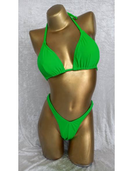 Green Lycra Posing Bikini