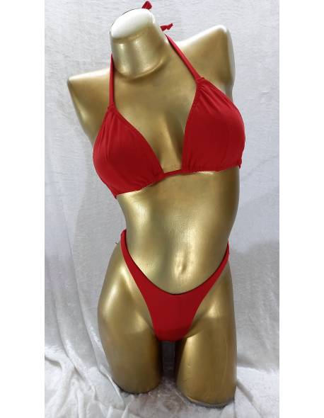 Red Lycra Posing Bikini
