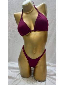 Burgundy Lycra Posing Bikini