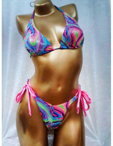 Pink Funky Lycra Posing Bikini